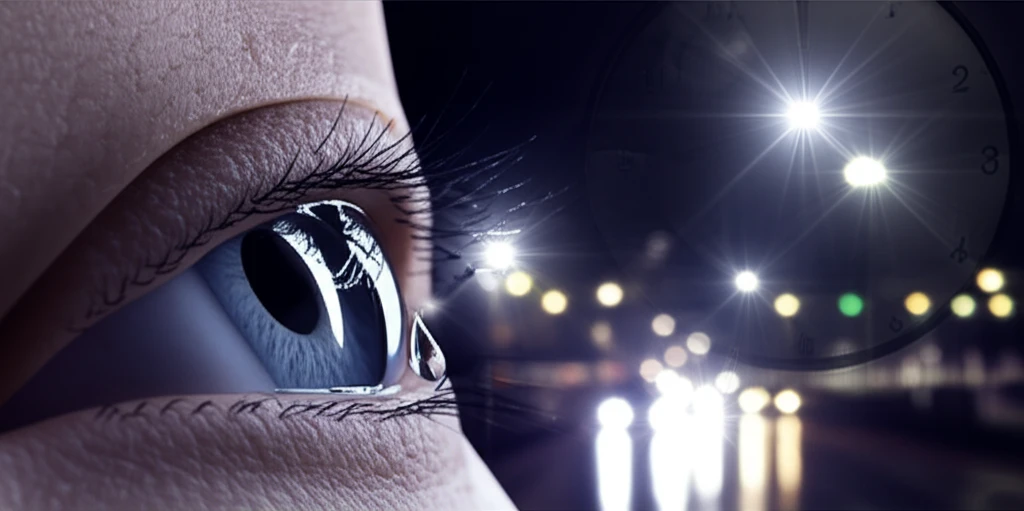 백내장 수술 후 빛 번짐 현상 설명 이미지