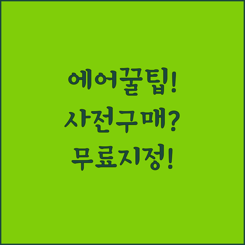 에어프레미아 사전 좌석 구매부터 무료 지정까지