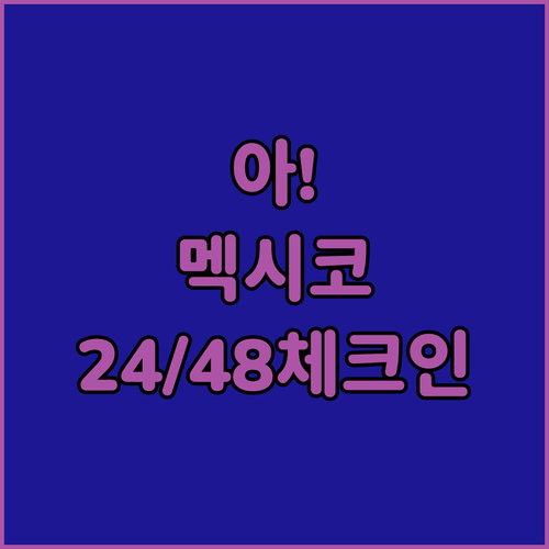 아에로멕시코 체크인 시간 국제선 24시간 국내선 48시간