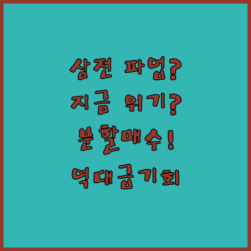 삼성전자 파업 노이즈 극복하는 분할매수 투자 전략