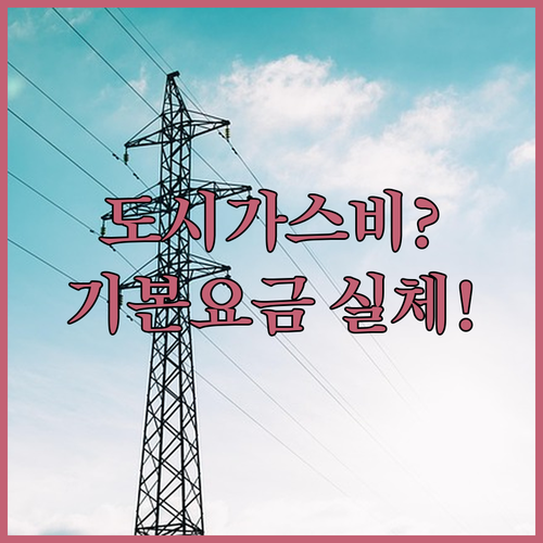 매달 청구되는 도시가스 기본요금은 어떤 비용인가