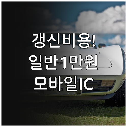 운전면허 갱신 비용 일반면허는 1만 원 모바일 IC는 1만 5천 원