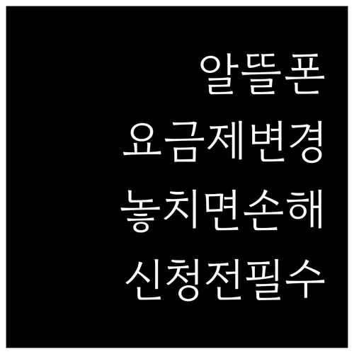 알뜰폰 요금제 변경 방법과 신청 전 확인사항
