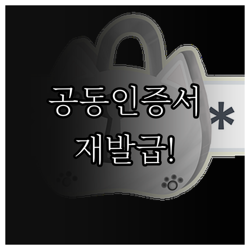 공동인증서 비밀번호를 잊었을 때 재발급하는 방법