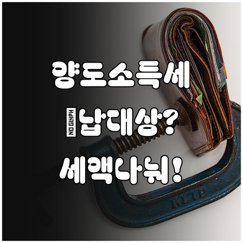 양도소득세 분납 대상 확인과 세액 나누어 내는 방법