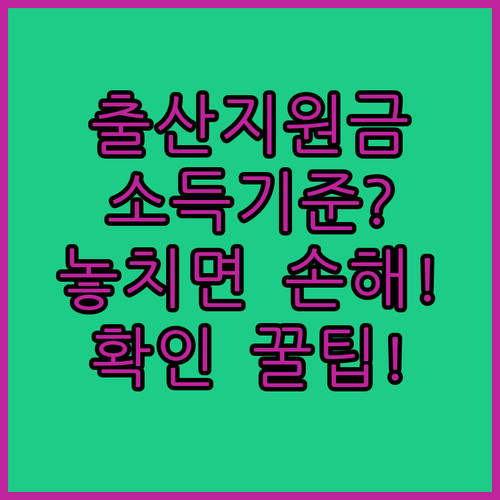 출산지원금 소득 기준은 어떻게 확인할까?
